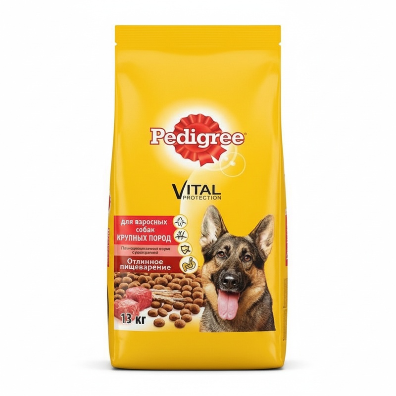 КОРМ ДЛЯ СОБАК PEDIGREE ГОВЯДИНА РИС И ОВОЩИ 13КГ