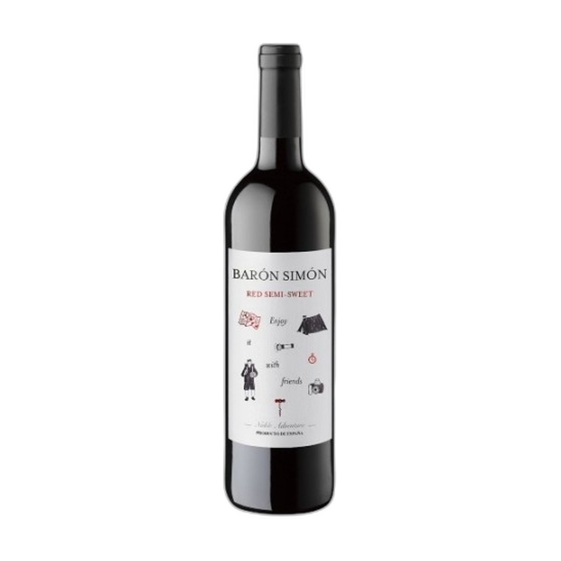 ВИНО BARON SIMON TINTO КРАСНОЕ ПОЛУСЛАДКОЕ 10,5% 0,75Л ИСПАНИЯ