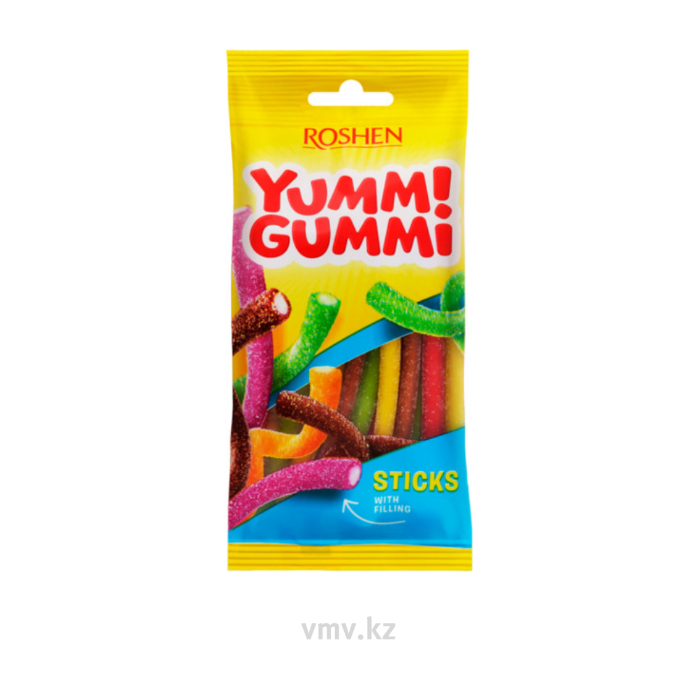КОНФЕТЫ ЖЕЛЕЙНЫЕ ROSHEN YUMMI GUMMI STICKS 70Г