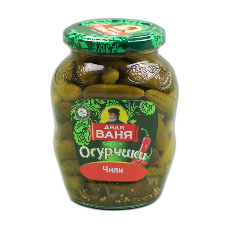 ОГУРЧИКИ ДЯДЯ ВАНЯ МАРИНОВАННЫЕ ЧИЛИ 350Г