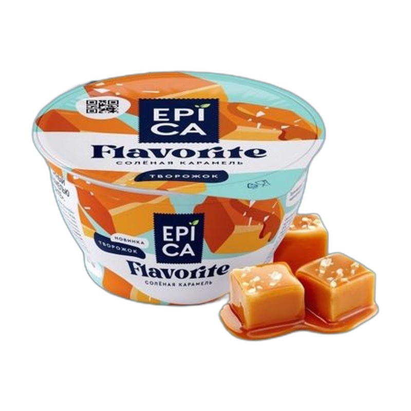 ТВОРОЖОК EPICA FLAVORITE СОЛЕНАЯ КАРАМЕЛЬ 7,6% 130Г