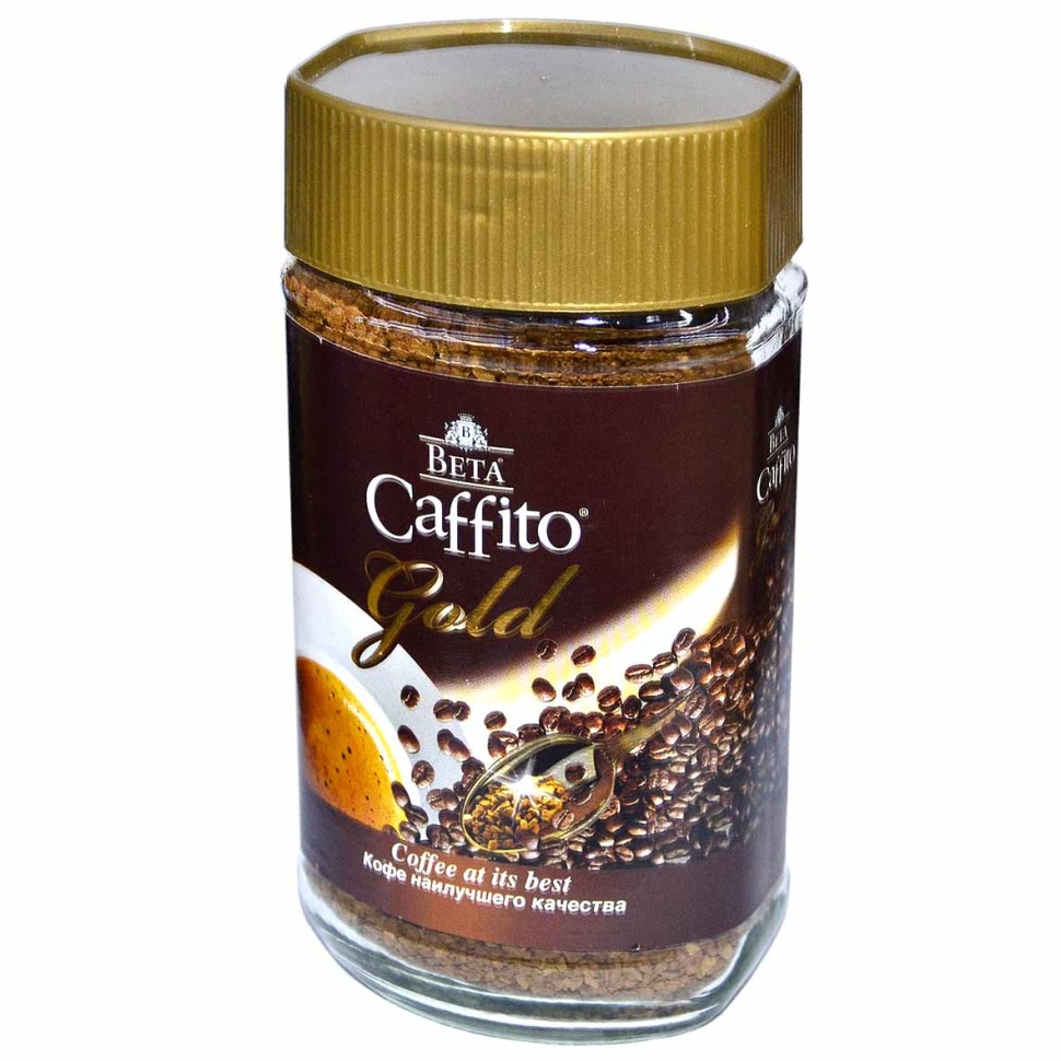 КОФЕ РАСТВОРИМЫЙ BETA CAFFITO GOLD 100Г СТ/Б