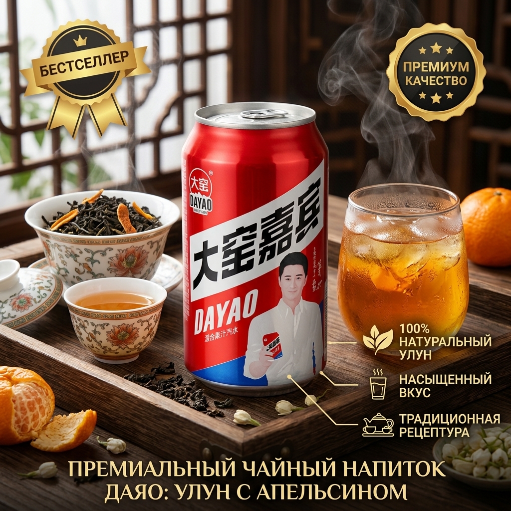 НАПИТОК ГАЗИРОВАННЫЙ DAYAO МИКС 330МЛ Ж/Б