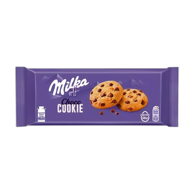 ПЕЧЕНЬЕ MILKA КУСОЧКИ ШОКОЛАДА 126Г