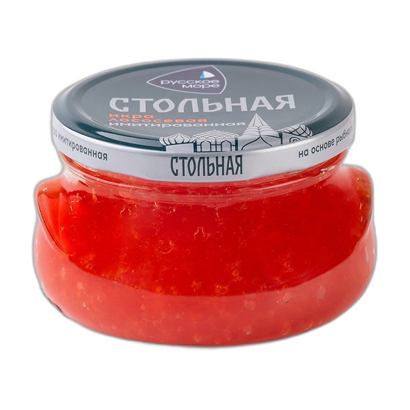 ИКРА ЛОСОСЕВАЯ РУССКОЕ МОРЕ СТОЛЬНАЯ ИМИТАЦИЯ 230Г В/У