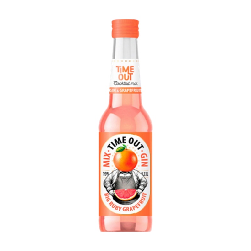 АПЕРИТИВ TIME OUT GIN GRAPEFRUIT 19% 0,33Л СТ/Б