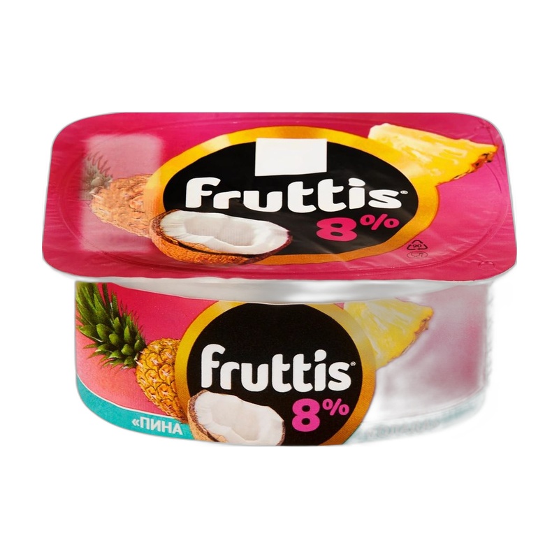 ЙОГУРТ FRUTTIS БАНАНА СПЛИТ И ПИНА КОЛАДА 115Г 8%