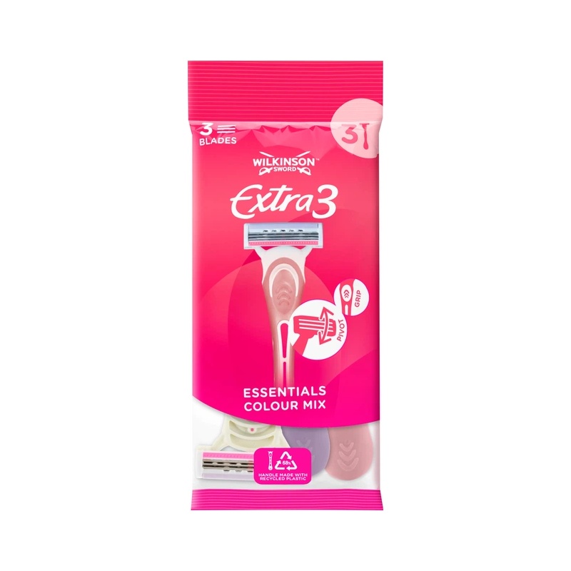 БРИТВА ОДНОРАЗОВАЯ WILKINSON SWORD EXTRA 3 BEAUTY ESSENTIALS 3ШТ