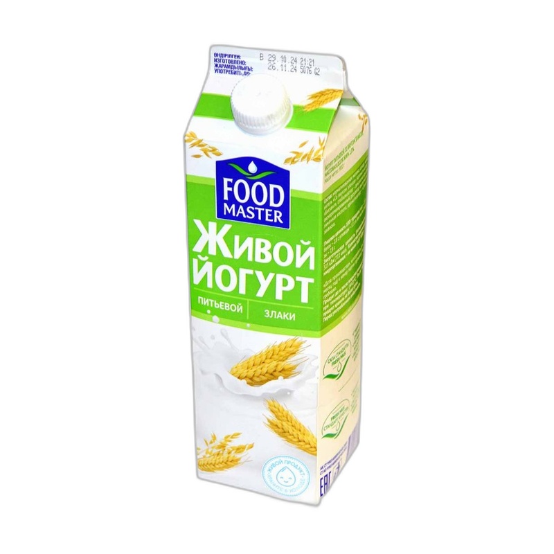 ЙОГУРТ ПИТЬЕВОЙ FOODMASTER ЗЛАКИ 2% 450МЛ Т/П