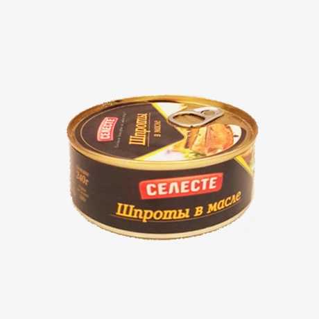 ШПРОТЫ CELESTE В МАСЛЕ ИЗ БАЛТИЙСКОЙ КИЛЬКИ 160Г
