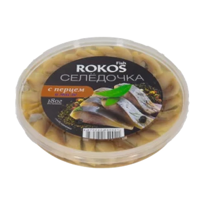 ПРЕСЕРВА ROKOS FISH СЕЛЕДОЧКА С ПЕРЦЕМ 180Г