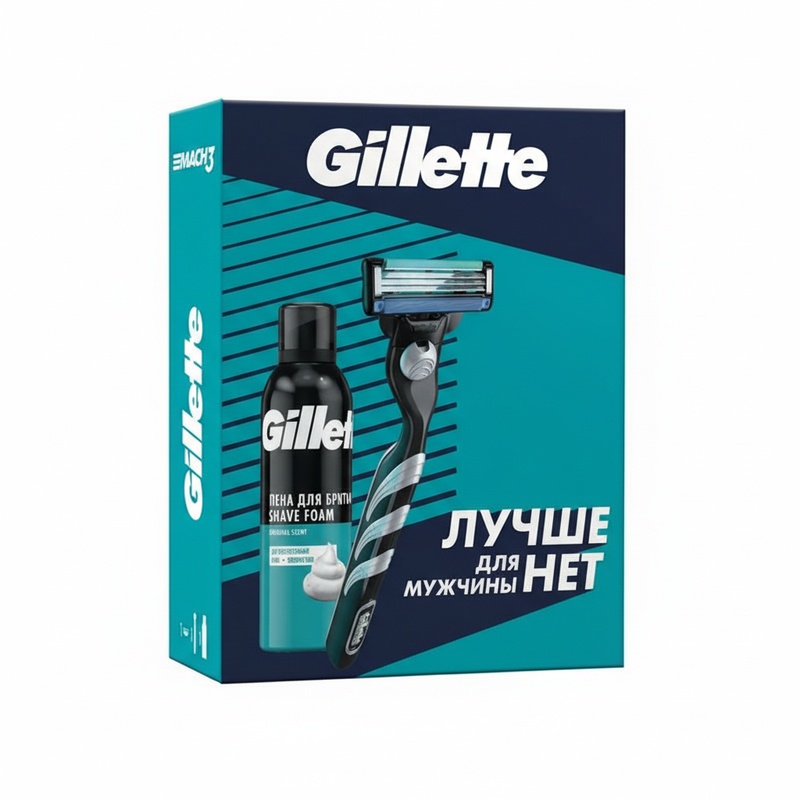 ПН GILLETTE MACH3 БРИТВА С 1 С/К+GILLETTE ПЕНА ДЛЯ БРИТЬЯ КЛАССИЧЕСКАЯ 50МЛ