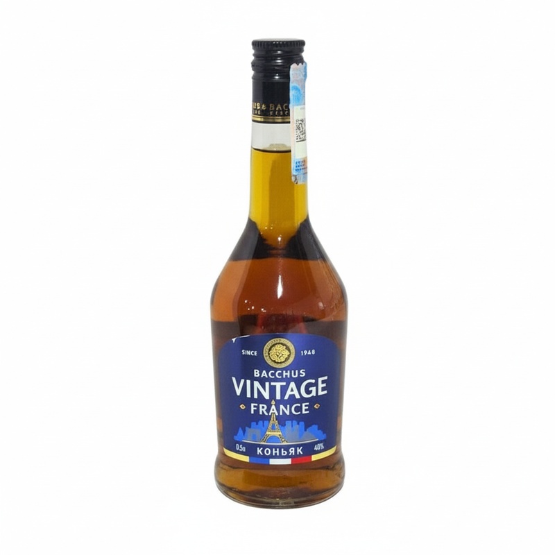 КОНЬЯК БАХУС BACCHUS VINTAGE FRANCE 3 YO 40% 0,5Л