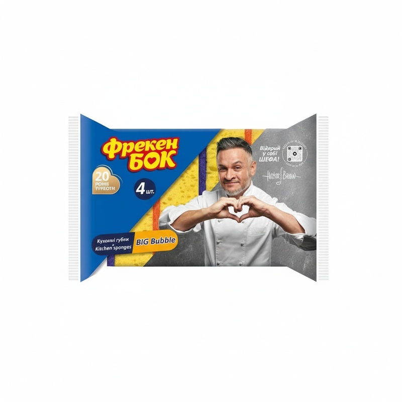ГУБКА КУХОННАЯ ФРЕКЕН БОК BIG BUBBLE 4ШТ
