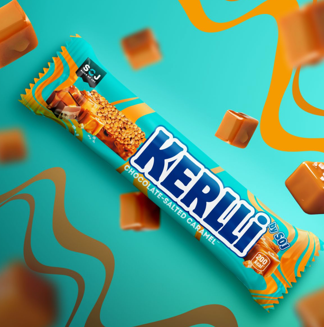 БАТОНЧИК ЗЛАКОВЫЙ SOJ KERLLI СОЛЕНАЯ КАРАМЕЛЬ 50Г