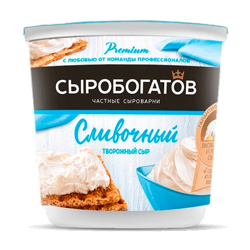 СЛИВОЧНЫЙ СЫР ТВОРОЖНЫЙ 65% 140 Г СТАКАНЧИК СРБ, ШТ