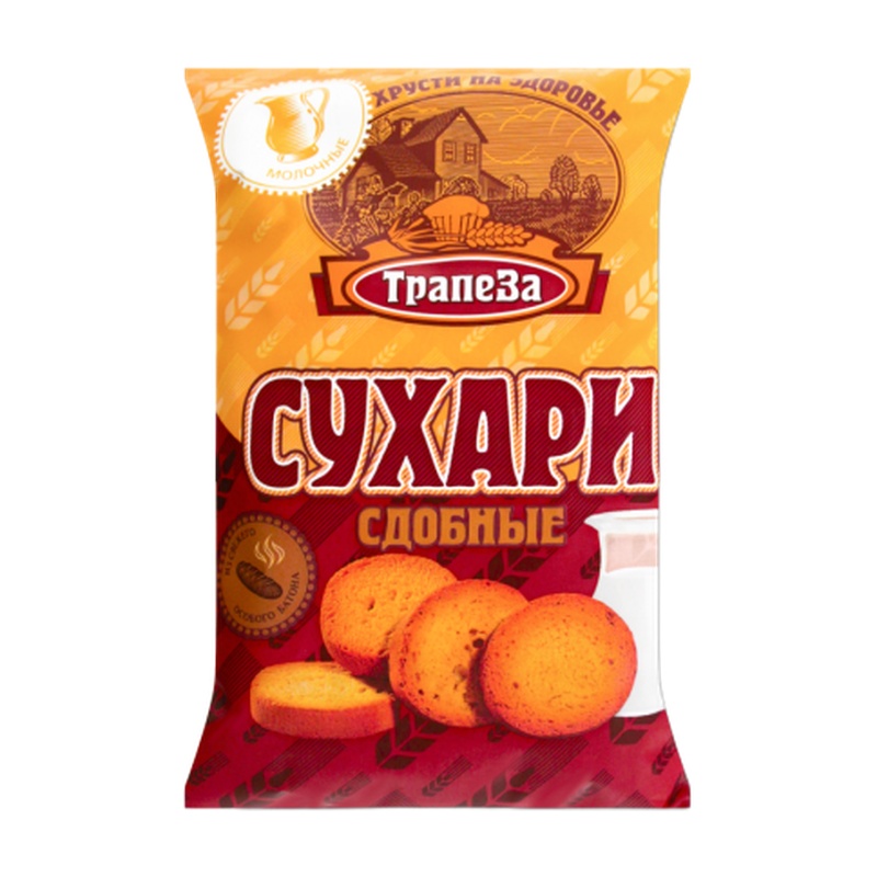 СУХАРИ ТРАПЕЗА СДОБНЫЕ МОЛОЧНЫЕ 200Г