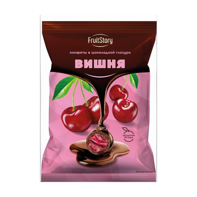 КОНФЕТЫ ЯШКИНО FRUITSTORY ВИШНЯ В ШОКОЛАДНОЙ ГЛАЗУРИ 500Г
