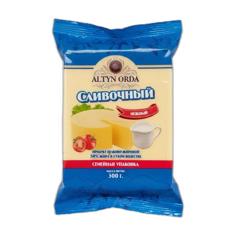 СЫРНЫЙ ПРОДУКТ ALTYN ORDA СЛИВОЧНЫЙ 50% 300Г