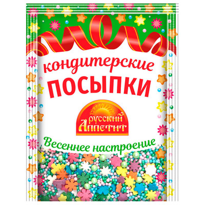 ПОСЫПКА КОНДИТЕРСКАЯ РУССКИЙ АППЕТИТ ВЕСЕННЕЕ НАСТРОЕНИЕ 30Г