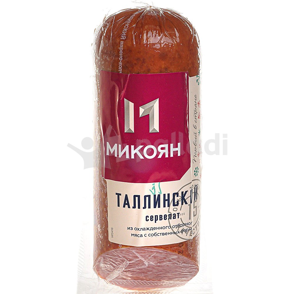 КОЛБАСА МИКОЯН СЕРВЕЛАТ ТАЛЛИНСКИЙ П/К 350Г В/У
