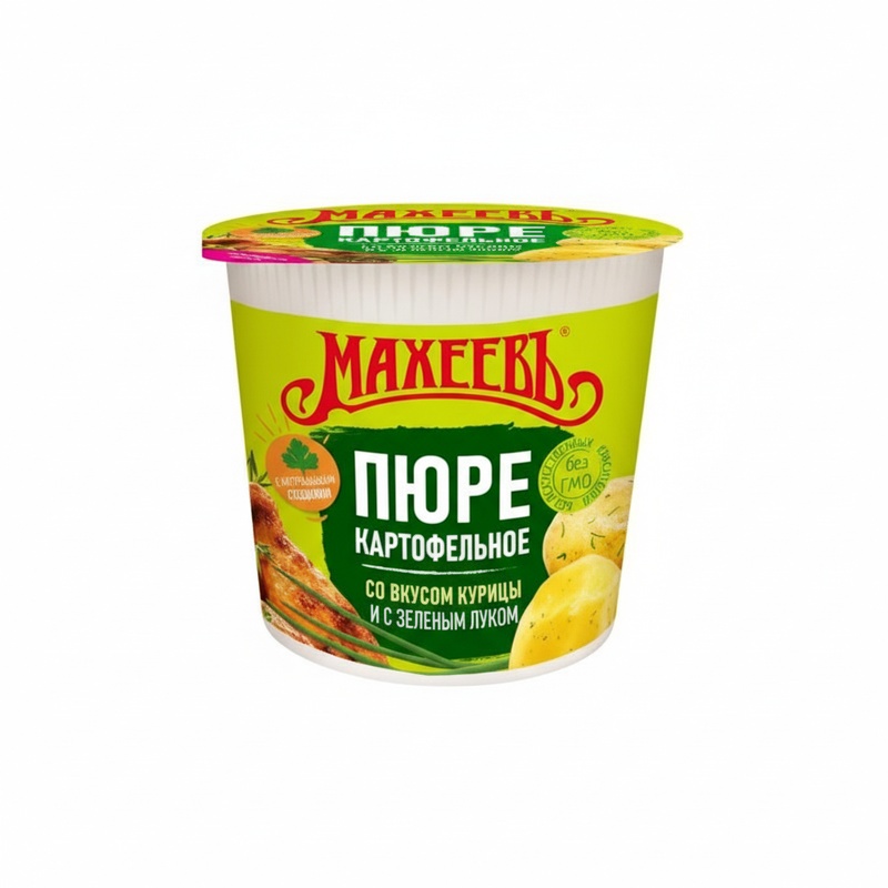 ПЮРЕ КАРТОФЕЛЬНОЕ МАХЕЕВ КУРИЦА ЗЕЛЕНЫЙ ЛУК 40Г П/С
