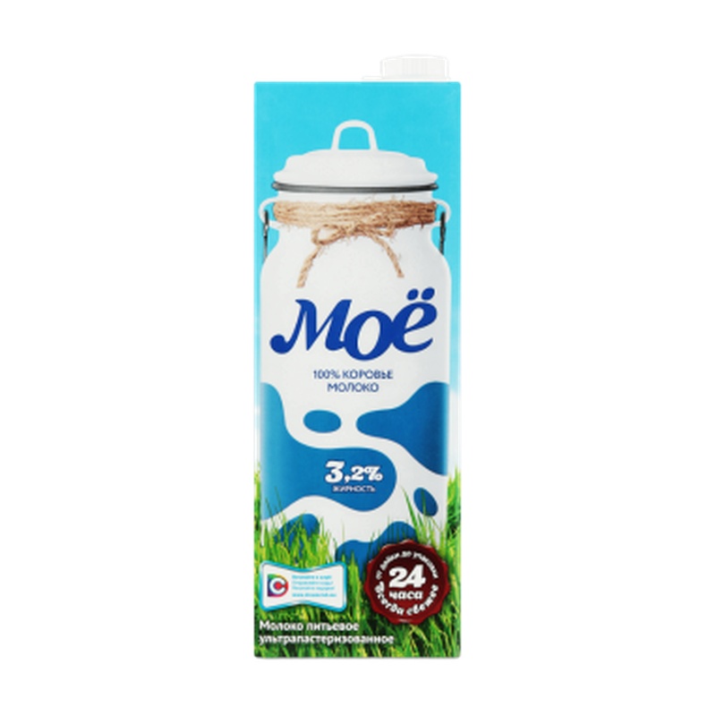 МОЛОКО МОЕ 3,2% У/П 0,95Л Т/П