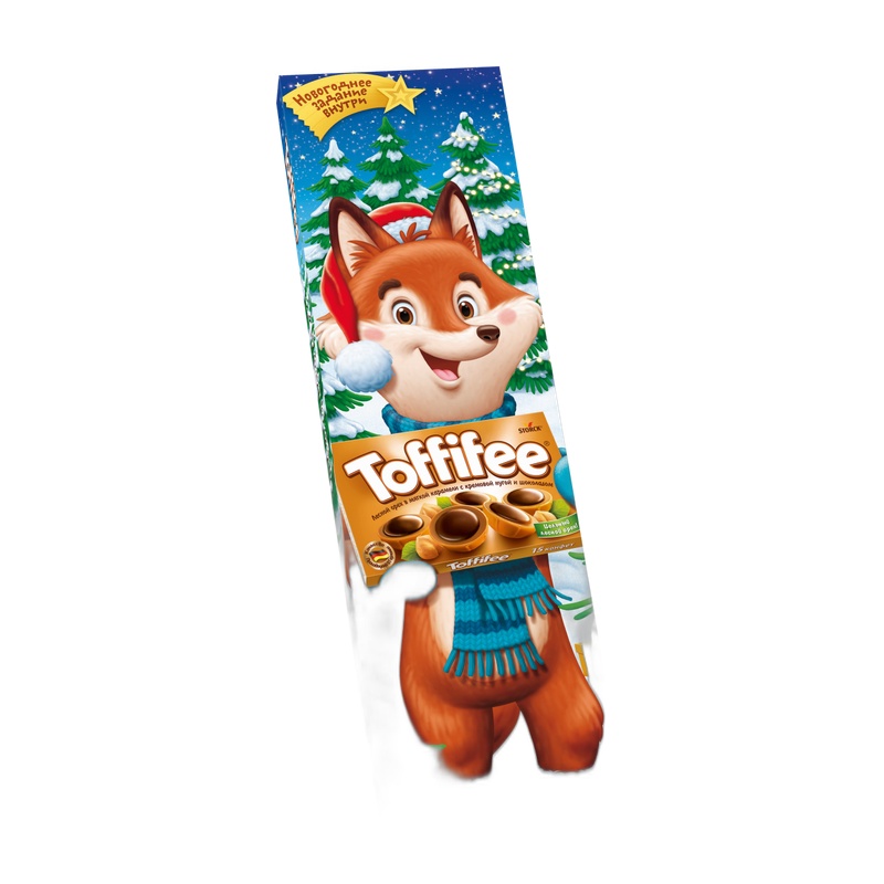 КОНФЕТЫ TOFFIFEE САНТА ОЛЕНЬ СНЕГ 375Г