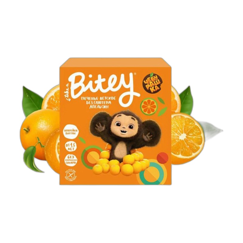 ПЕЧЕНЬЕ БЕЗГЛЮТЕНОВОЕ BITEY АПЕЛЬСИН 125Г