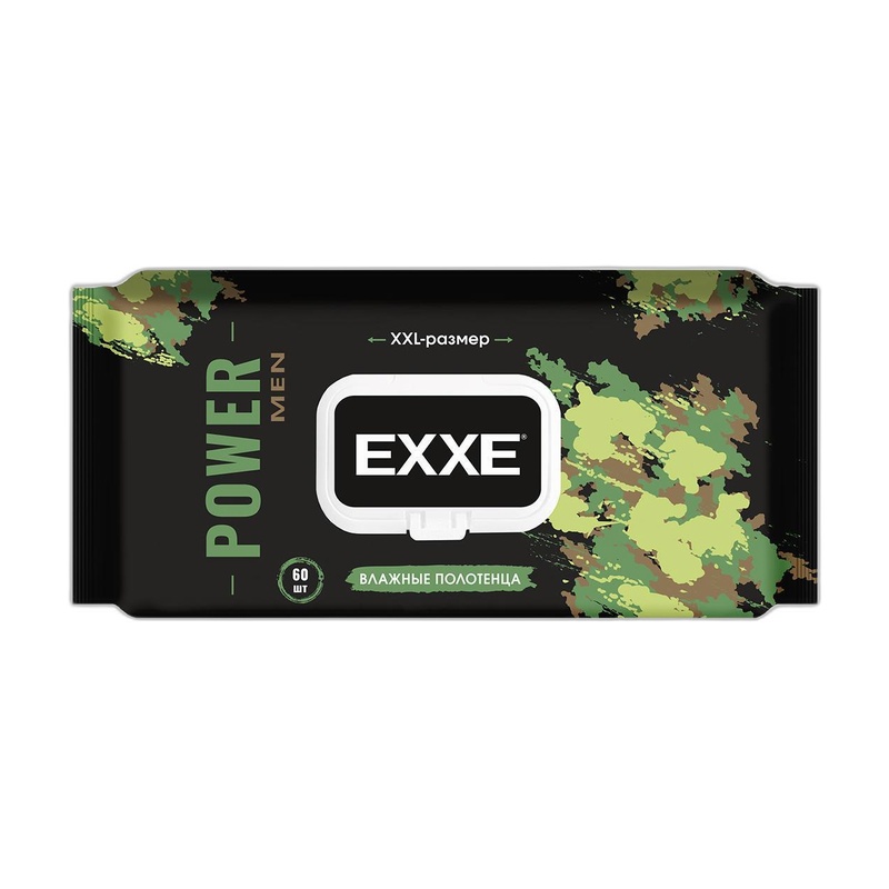 ПОЛОТЕНЦА ВЛАЖНЫЕ EXXE MEN POWER 60ШТ