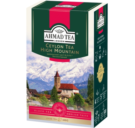 ЧАЙ ЧЕРНЫЙ AHMAD TEA CEYLON ВЫСОКОГОРНЫЙ ЛИСТОВОЙ FBOPF 200Г