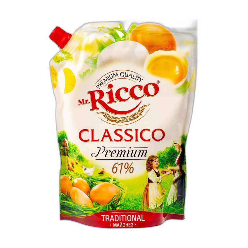 МАЙОНЕЗ MR.RICCO CLASSICO 61% 780МЛ Д/П