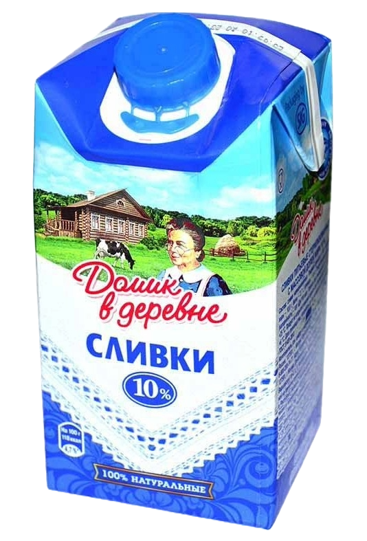 СЛИВКИ ДОМИК В ДЕРЕВНЕ 10% 470МЛ Т/П