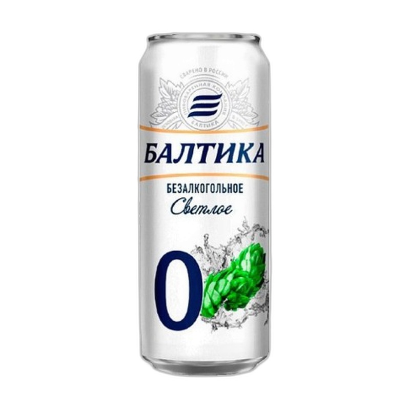 ПИВО БЕЗАЛКОГОЛЬНОЕ БАЛТИКА №0 0,5% 0,45Л Ж/Б