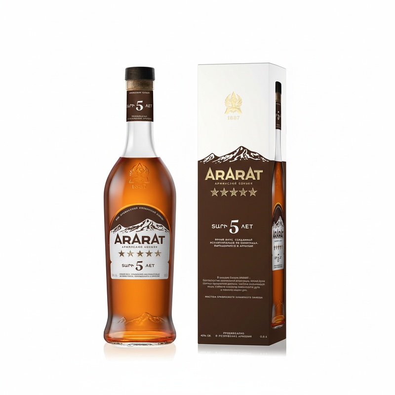 КОНЬЯК ARARAT 5 YO 40% 0,5Л