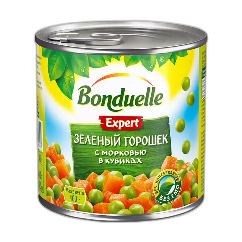 ГОРОШЕК BONDUELLE С МОРКОВЬЮ 425МЛ