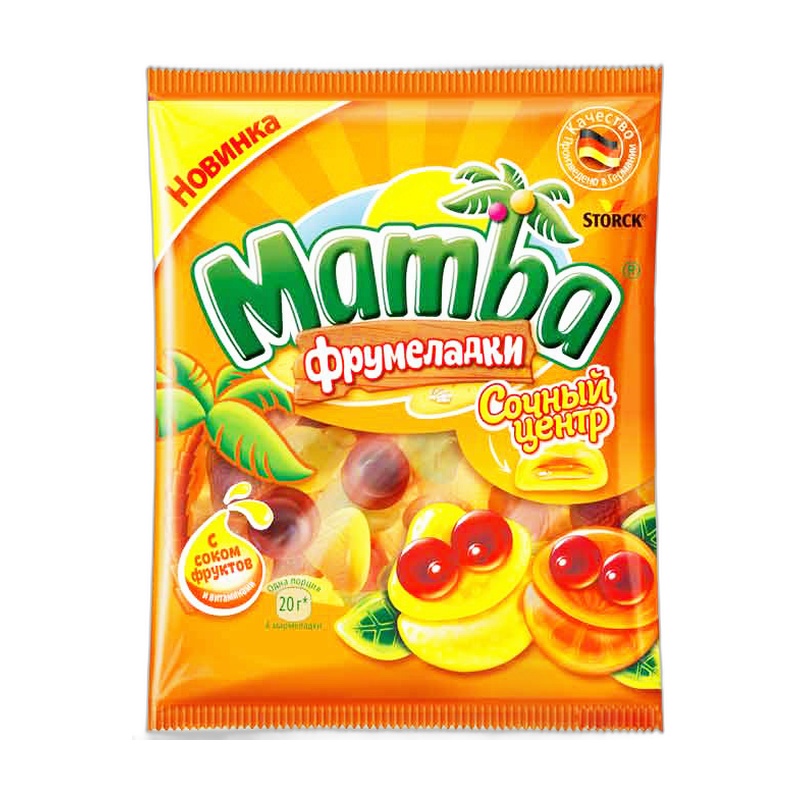 МАРМЕЛАД ЖЕВАТЕЛЬНЫЙ MAMBA СОЧНЫЙ ЦЕНТР 70Г