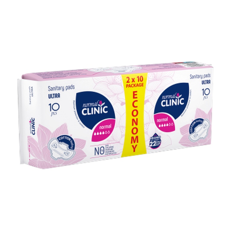 ПРОКЛАДКИ NORMAL CLINIC ULTRA COTTON FEELING NORMAL '4 10ШТ
