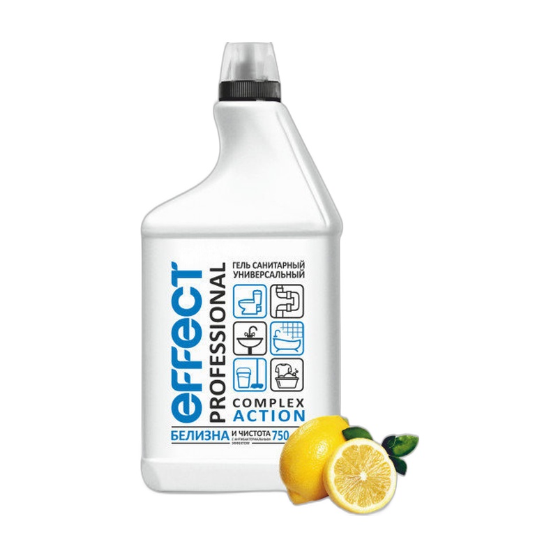 ГЕЛЬ САНИТАРНЫЙ EFFECT PROFESSIONAL COMPLEX ACTION УНИВЕРСАЛЬНЫЙ ЛИМОН 750МЛ