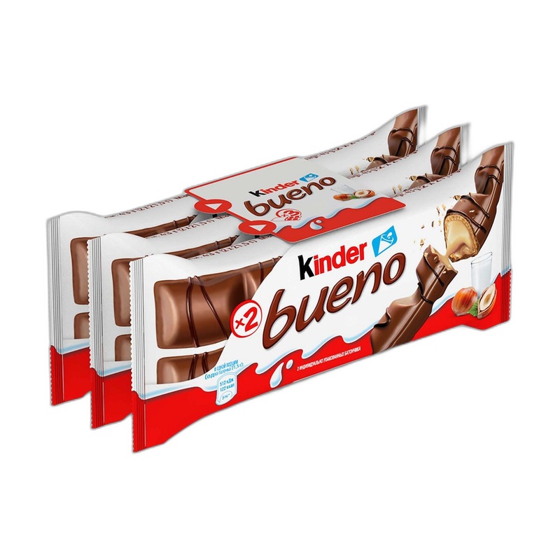 БАТОНЧИК ВАФЕЛЬНЫЙ KINDER BUENO МУЛЬТИПАК 129Г