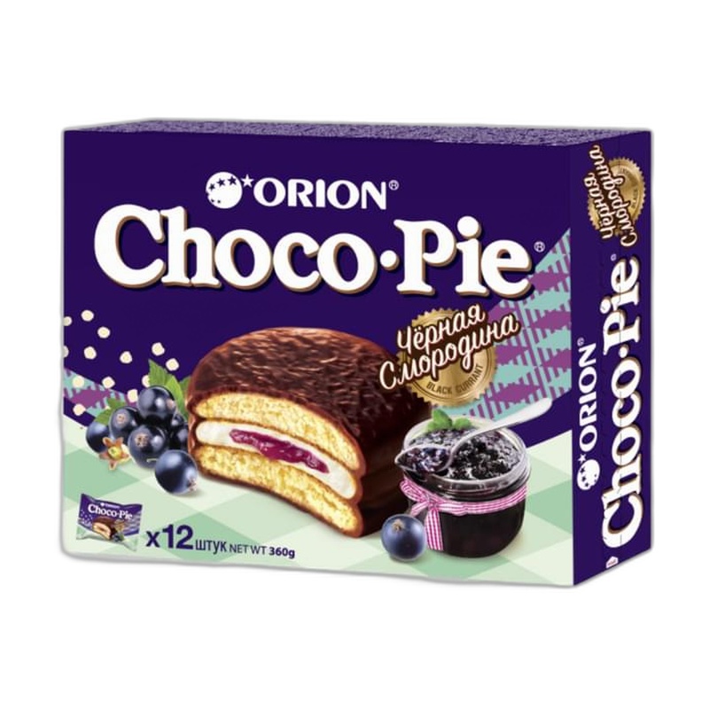ПЕЧЕНЬЕ CHOCO PIE ЧЕРНАЯ СМОРОДИНА 360Г