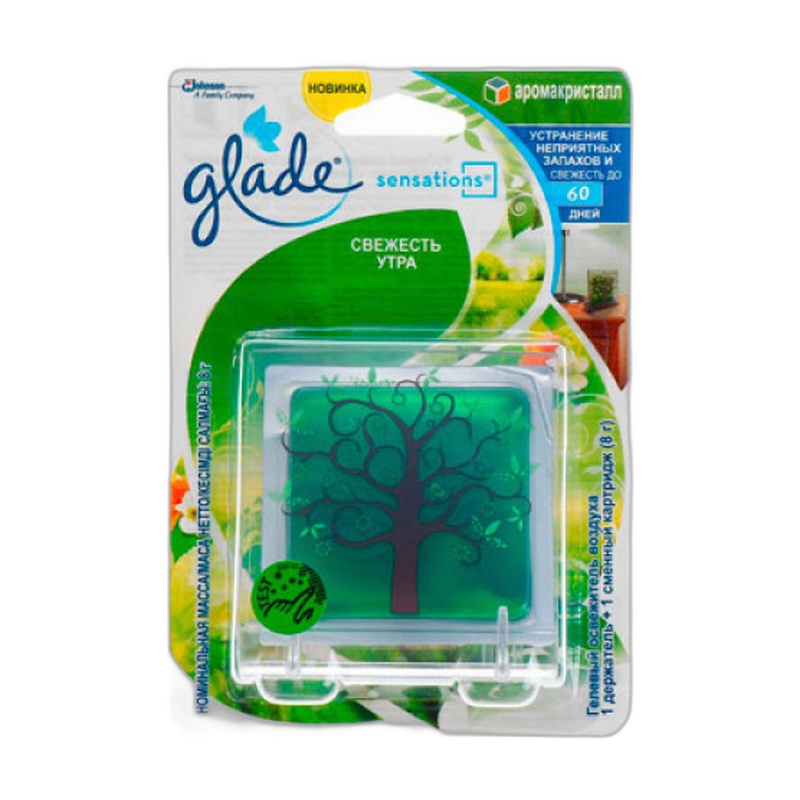 АРОМАГЕЛЬ GLADE SENSATIONS СВЕЖЕСТЬ УТРА 8МЛ РЕФИЛ