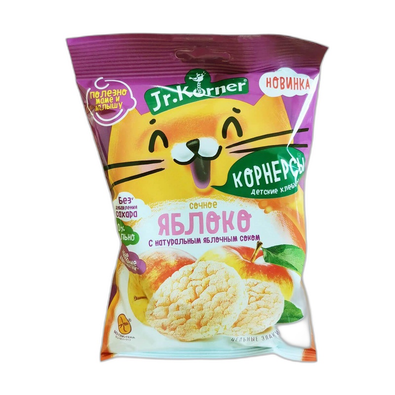 КОРНЕРСЫ РИСОВЫЕ JR.KORNER ЯБЛОКО 30Г