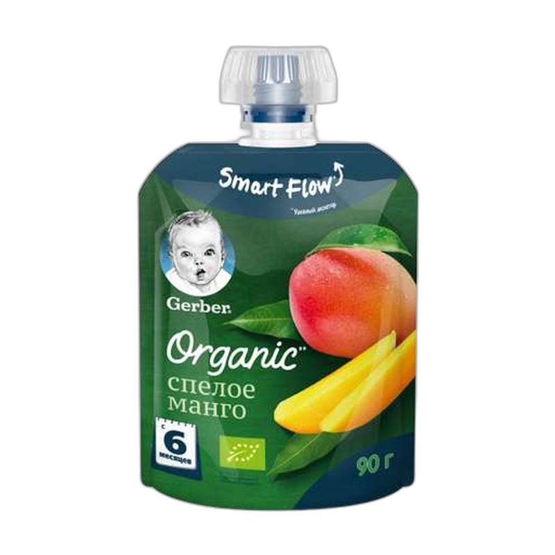 ПЮРЕ GERBER СПЕЛОЕ МАНГО 90Г ПАУЧ