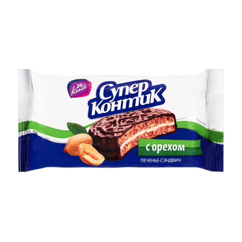 ПЕЧЕНЬЕ КОНТИ СУПЕР-КОНТИК ОРЕХ 100Г