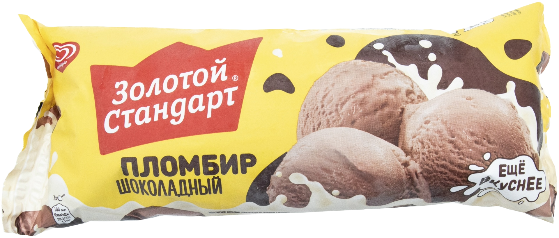 МОРОЖЕНОЕ ЗОЛОТОЙ СТАНДАРТ ШОКОЛАД БРИКЕТ 400Г