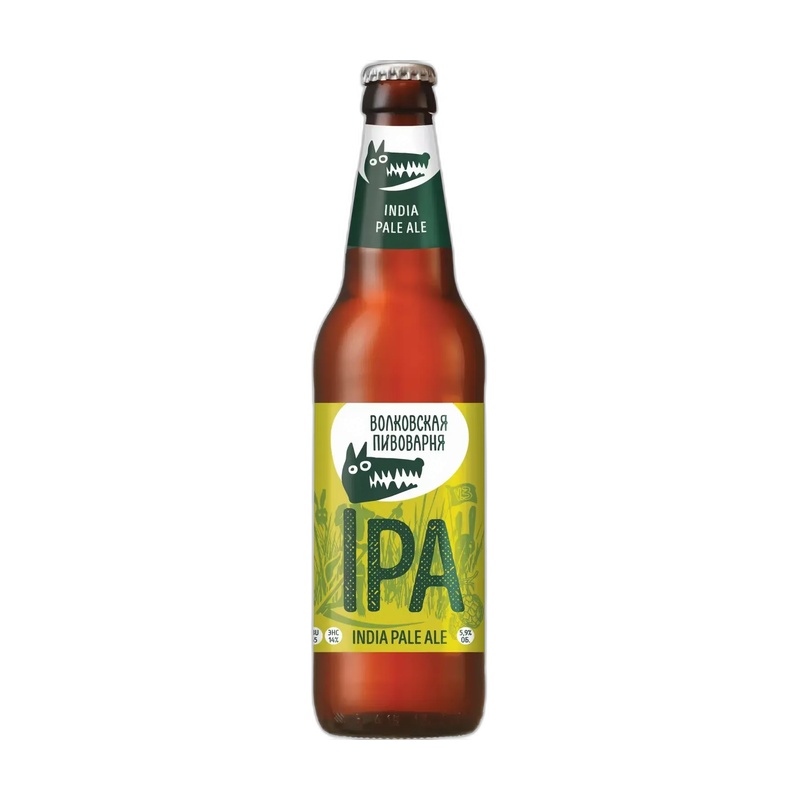 ПИВО ВОЛКОВСКАЯ ПИВОВАРНЯ IPA Н/ФИЛЬТР 5,9% 0,45Л СТ/Б