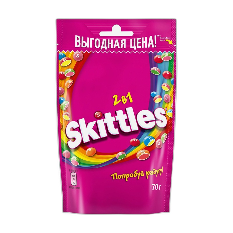 ДРАЖЕ SKITTLES 2В1 70Г