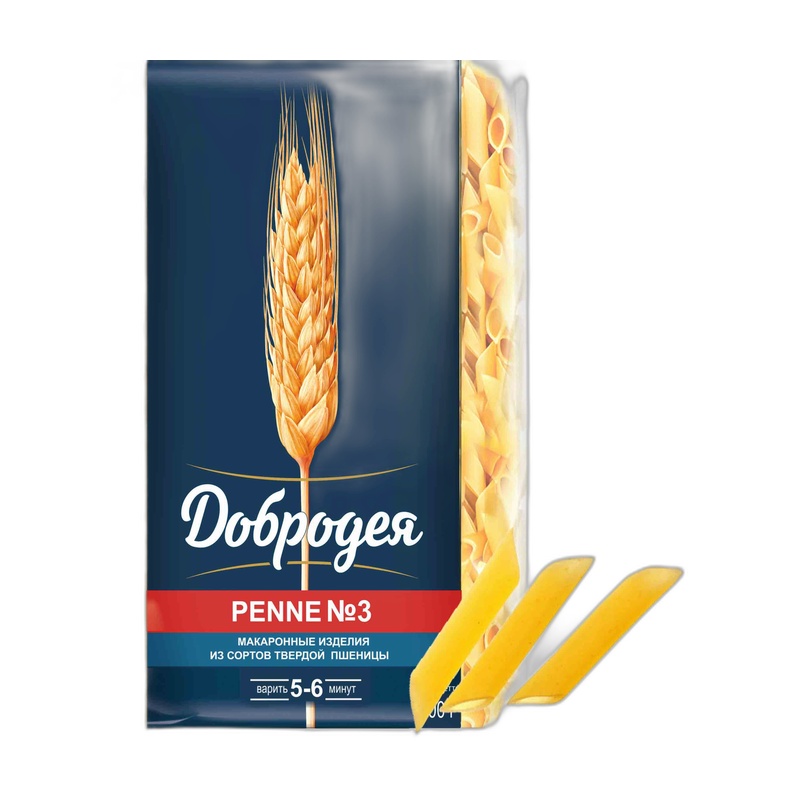 МАКАРОНЫ ДОБРОДЕЯ PENNE №3 400Г