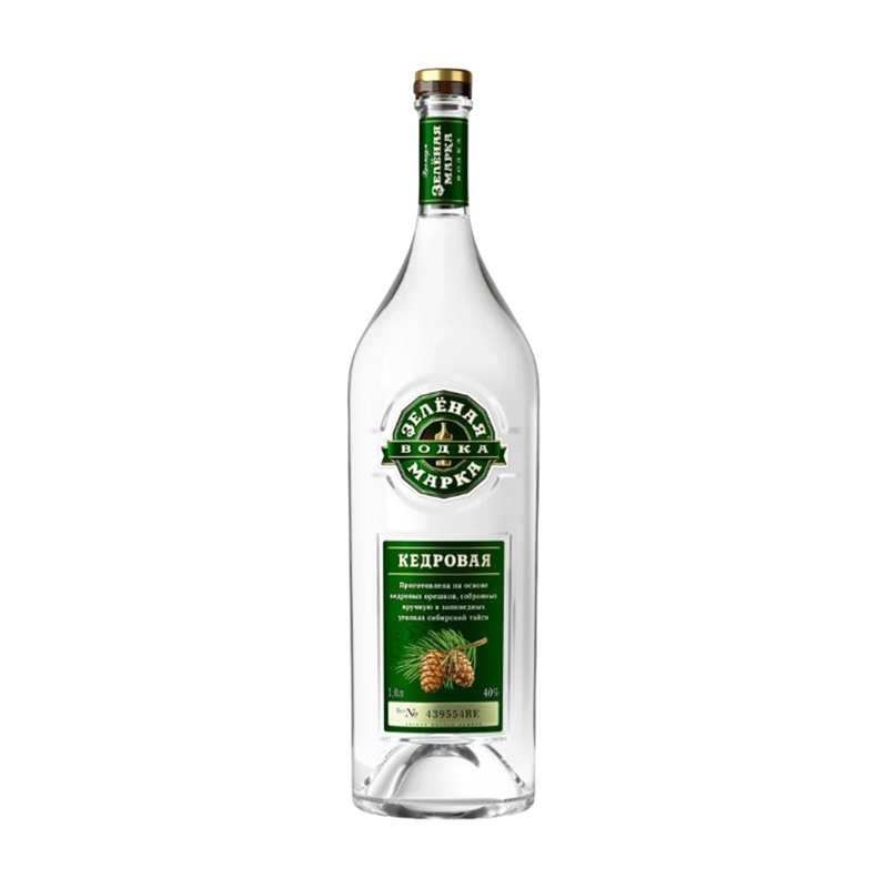 ВОДКА ЗЕЛЕНАЯ МАРКА КЕДРОВАЯ 40% 1Л